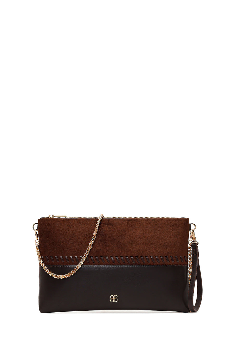 Woman Brown Chain Strap Braided Clutch Bag AB570006SK | Derimod
