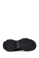 Derimod Zero Women's Black Lace-Up Stoned Sneakers | Derimod