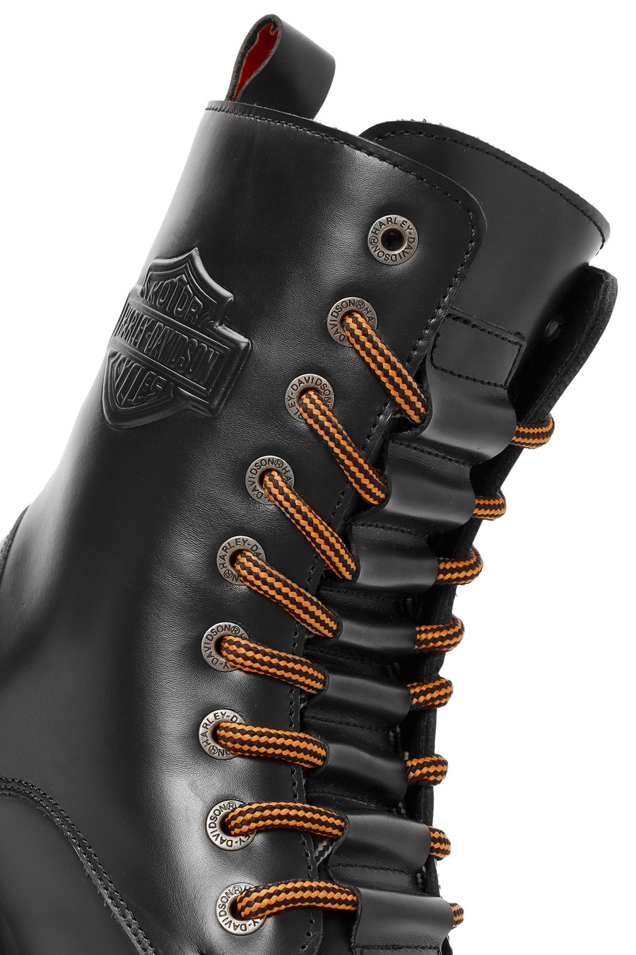 Harley Davidson Erkek Siyah Thar Bağcıklı Deri Postal Bot