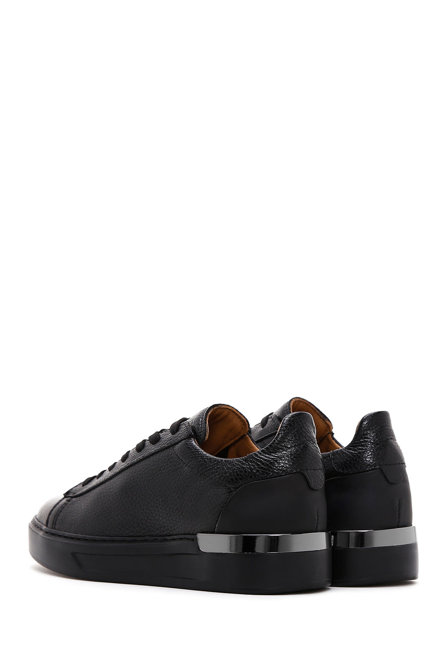 Men's Black Leather Sneaker