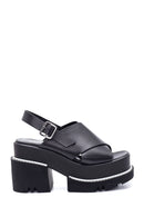 Women's Leather Thick Heeled Platform Sandals | Derimod
