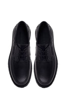 Male Black Lace-Up Thick-Soled Leather Casual Shoes | Derimod