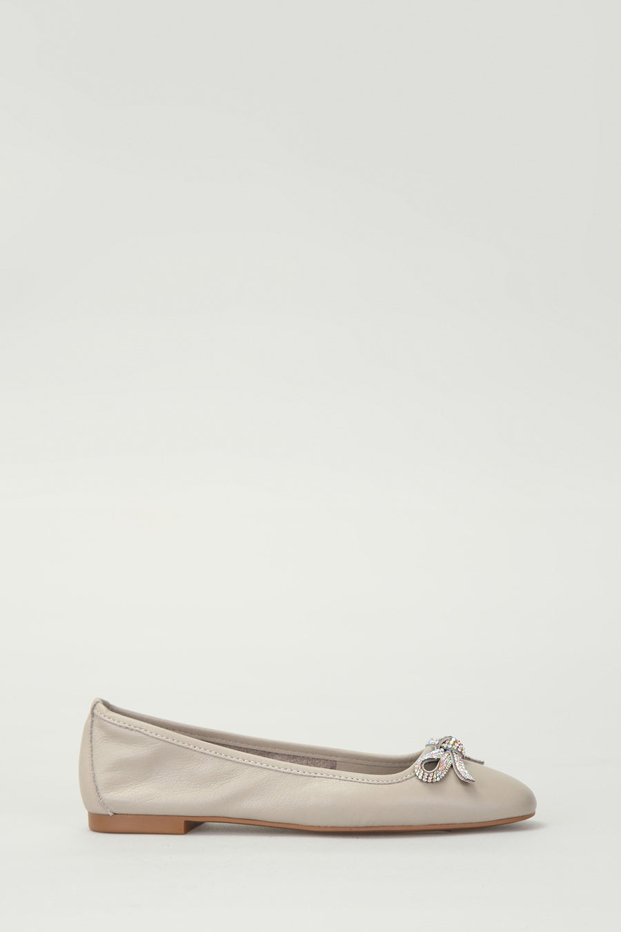 Women's Leather Ballerinas with Bow Detail