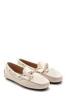 Women's Leather Bow Detailed Loafer | Derimod