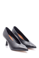 Women's Leather Heel Detailed Stiletto | Derimod