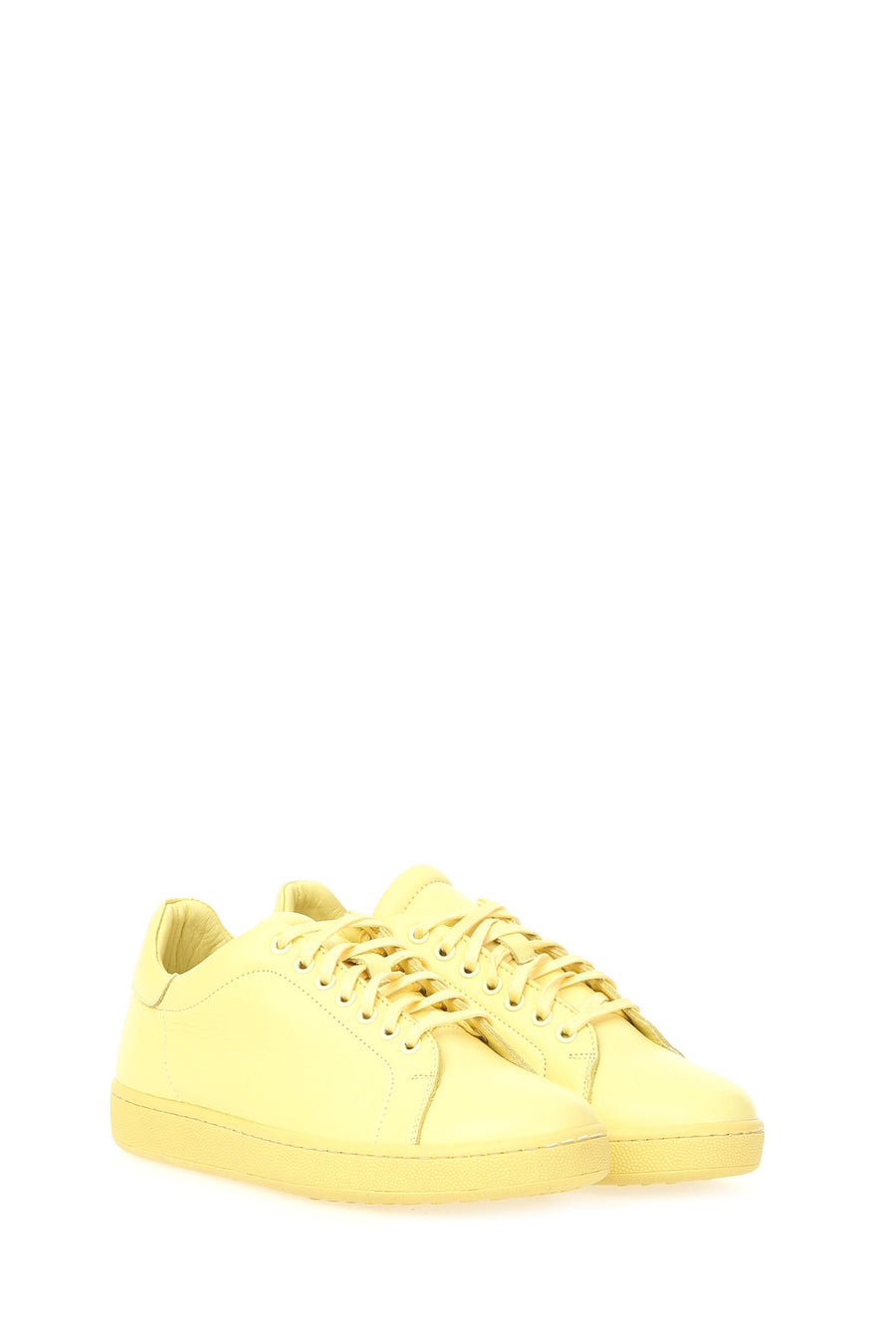 Yellow Women's Leather Sneaker