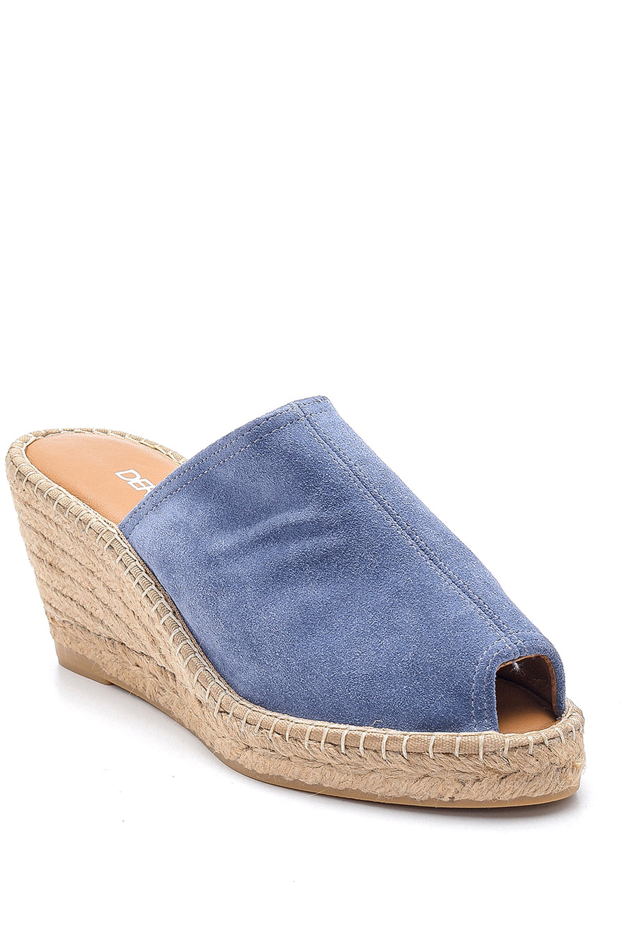 Women's Suede Wedge Heeled Slippers