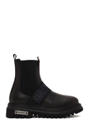 Harley Davidson Male Black Polperro Leather Chelsea Boots | Derimod