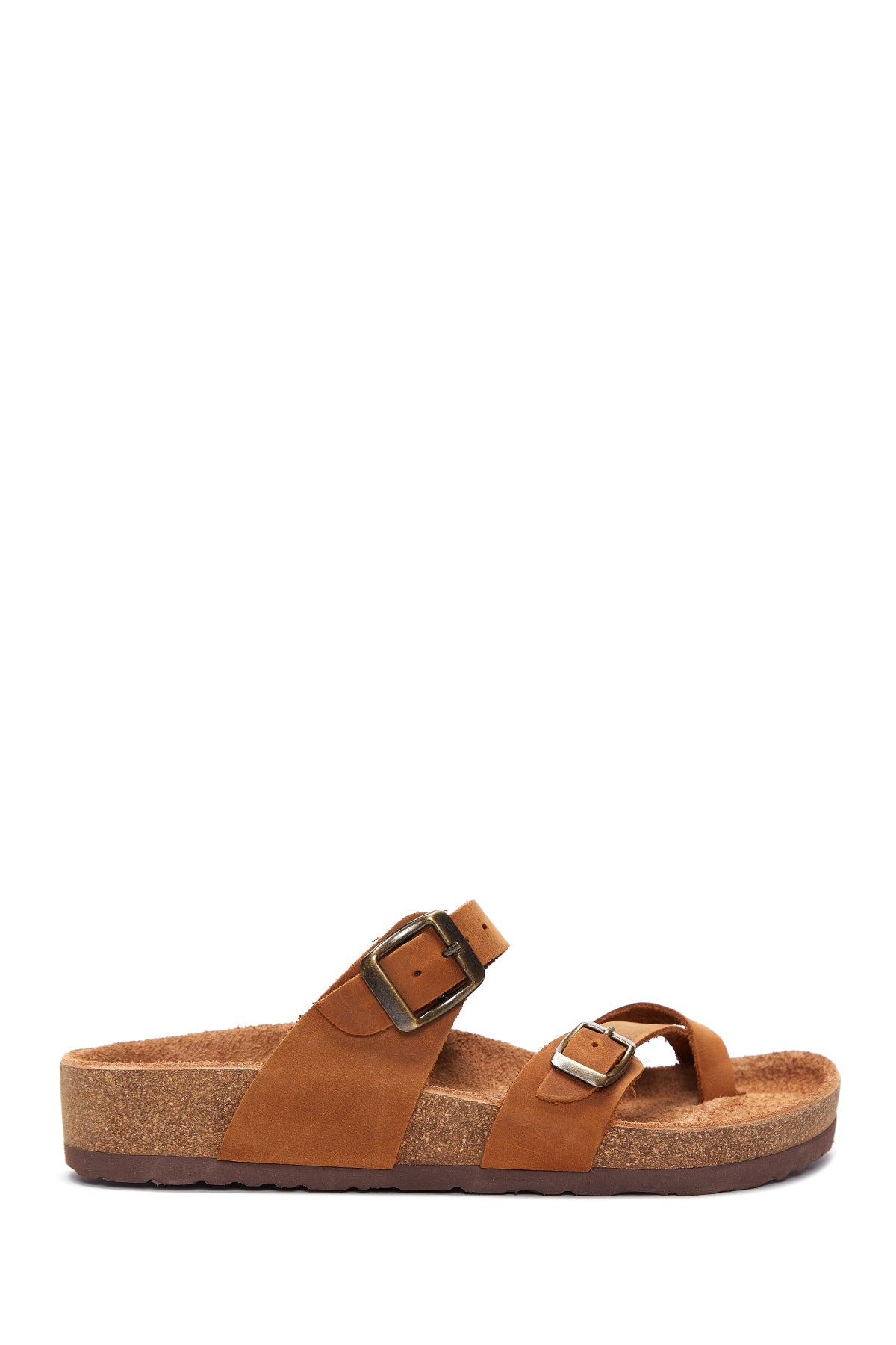 Women's Leather Flip Flops 22SFD2302CR | Derimod