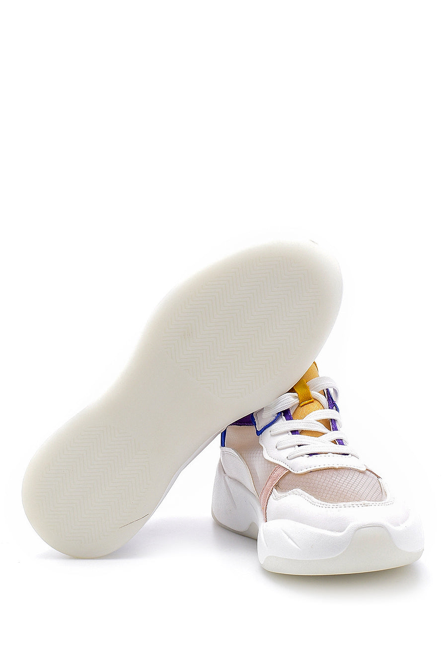 Women's Blue Transparent Detailed Sneaker
