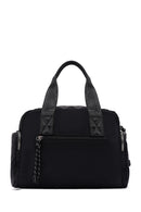 Women's Black Long Strap Accessory Detailed Fabric Handbag | Derimod