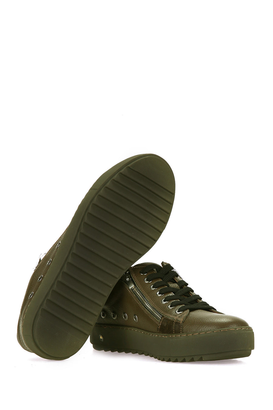 Men's Leather Shoes with Zipper Detail