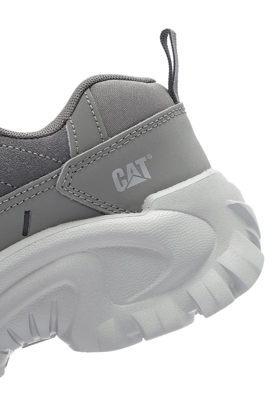 Caterpillar Erkek Gri Intruder Essential Bağcıklı Kalın Tabanlı Deri Sneaker