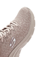 Skechers Women's White Uno Court Lace-Up Chunky Sole Leather Sneakers | Derimod
