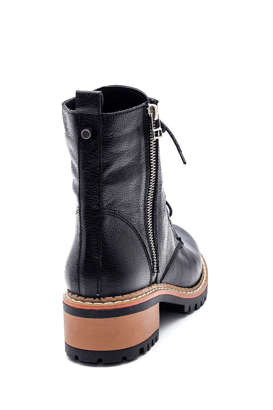 Women's Leather Zippered Boots