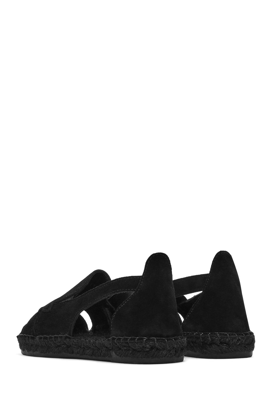 Woman Black Suede Espadrilles Sandal