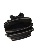 Woman Black Leather Backpack | Derimod
