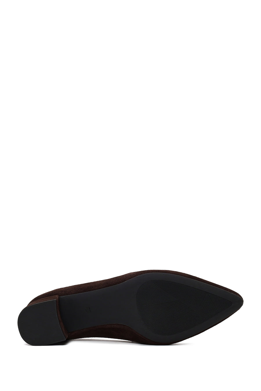 Derimod Flex Woman Brown Short Thick-Heeled Suede Stiletto
