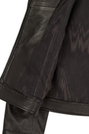 Victoria Woman Black Short Leather Jacket | Derimod