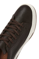 Men's Brown Lace-up Thick-Sole Leather Sneaker | Derimod