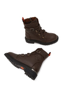 Harley Davidson Kadın Kahverengi Camiel Fermuarlı Deri Bot | Derimod