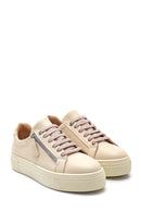 Women's Leather Zipper Sneaker | Derimod