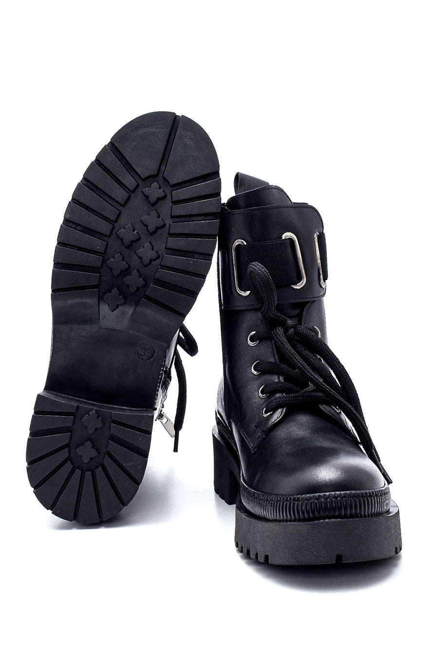 Women's Zippered Leather Boots