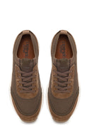 Derimod Zero Male Brown Lace-up Thick-soled Fabric Sneaker | Derimod