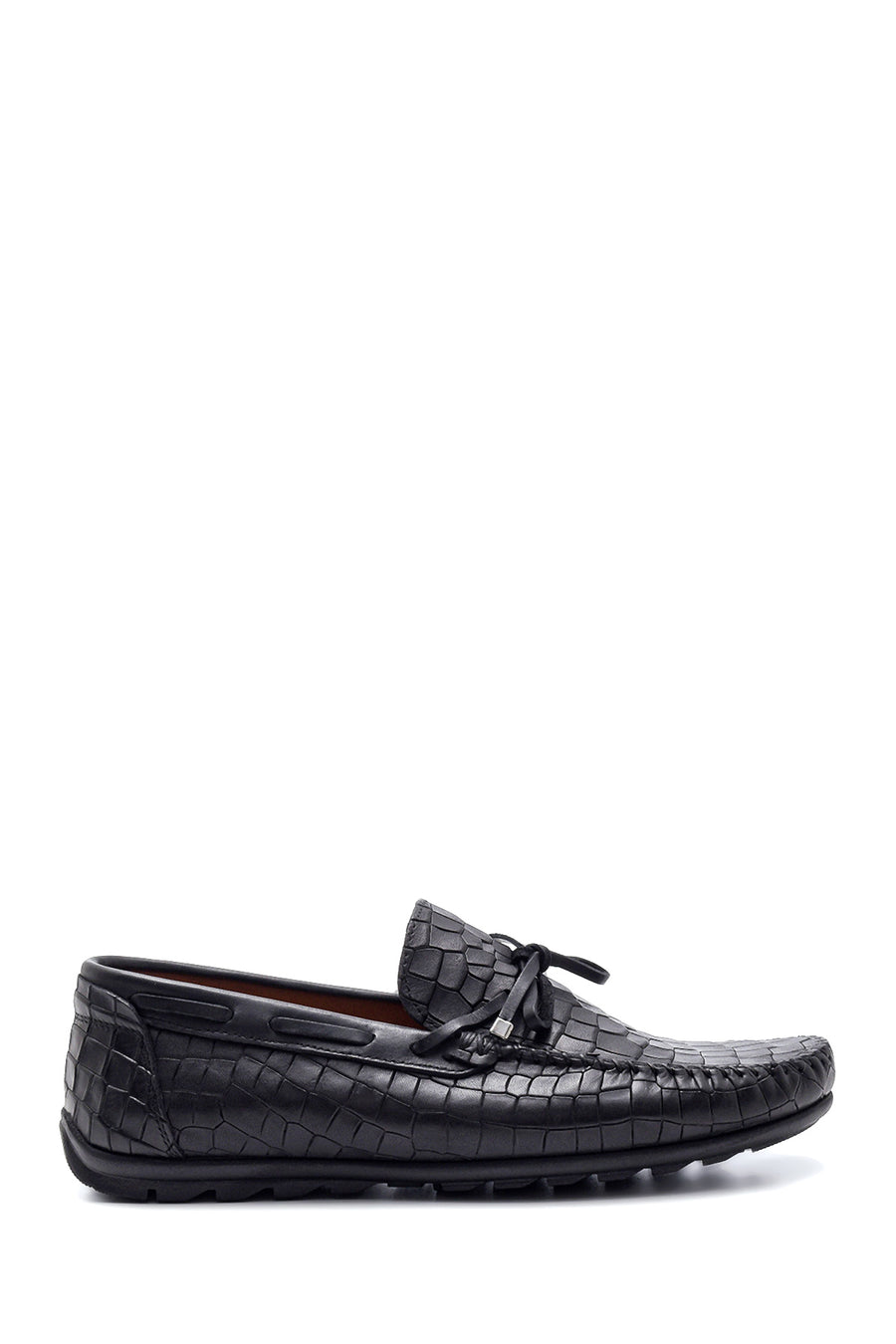 Erkek Deri Kroko Loafer 22SFD6573E3 | Derimod