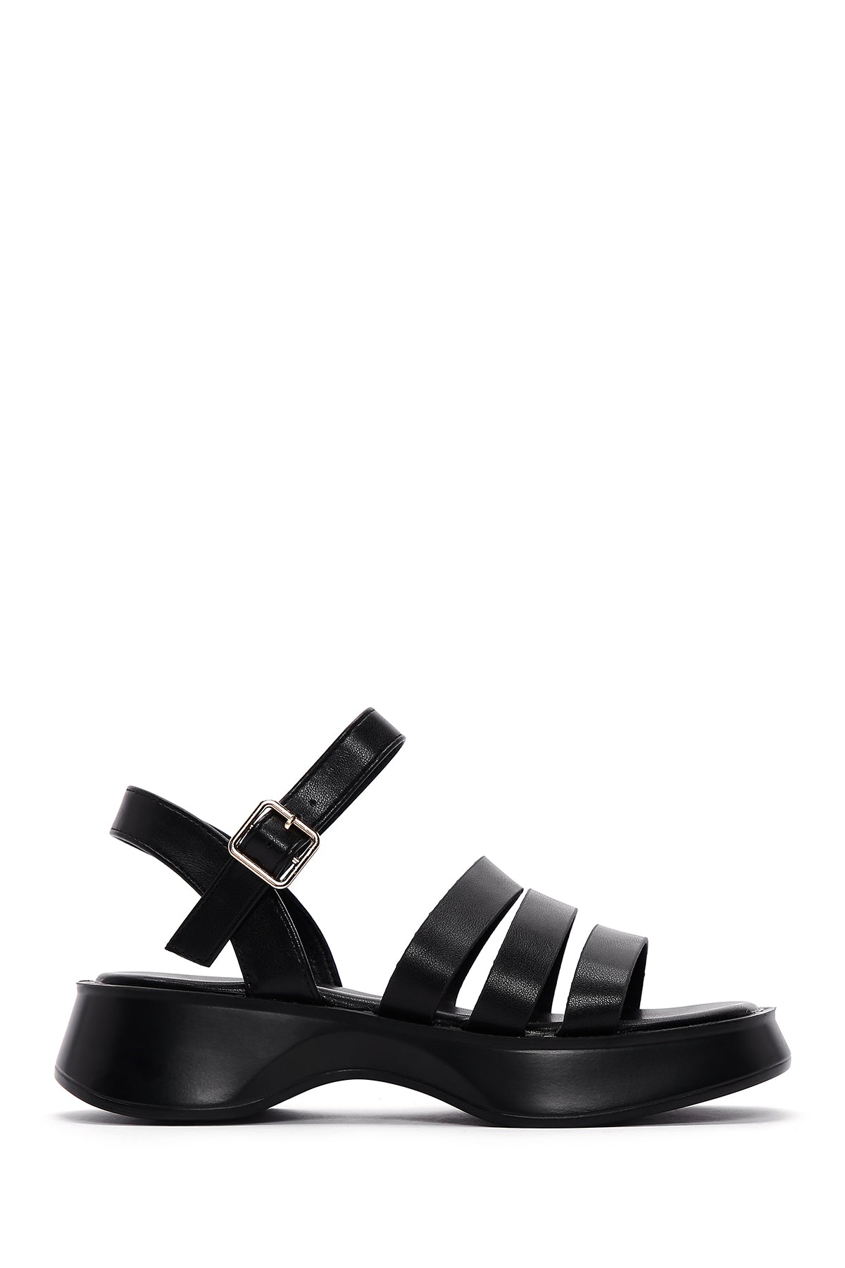 Women's Black Thick Soled Sandals 23SFE472118 | Derimod
