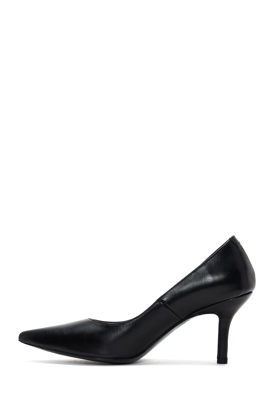 Kadın Siyah Deri Stiletto