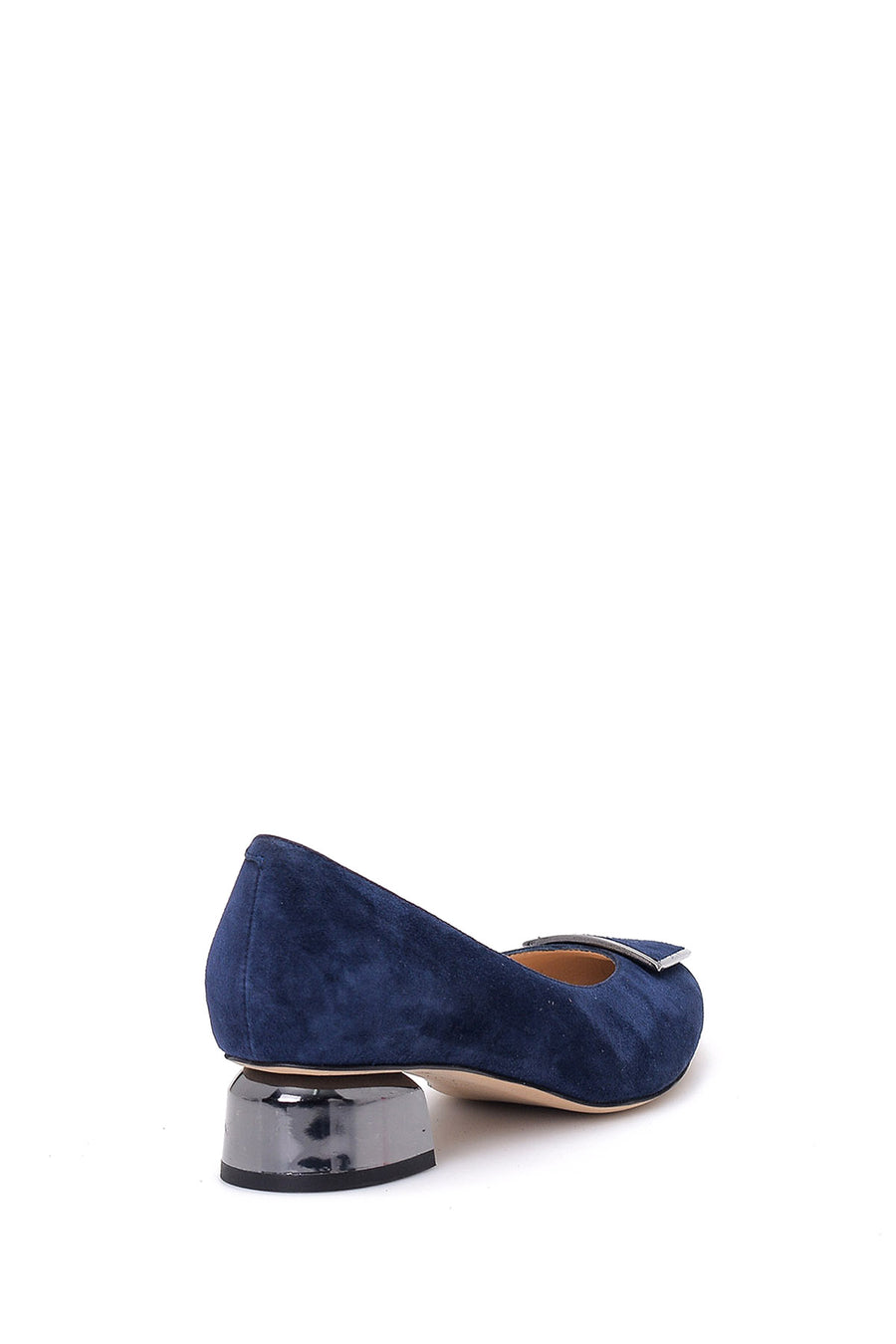 Women's Suede Metal Heel Detailed Shoes