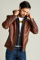 Lebron Men's Leather Jacket | Derimod