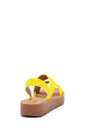 Women's Yellow Casual Flat Sandals | Derimod