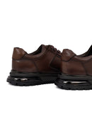 Erkek Kahverengi Bağcıklı Deri Casual Sneaker | Derimod