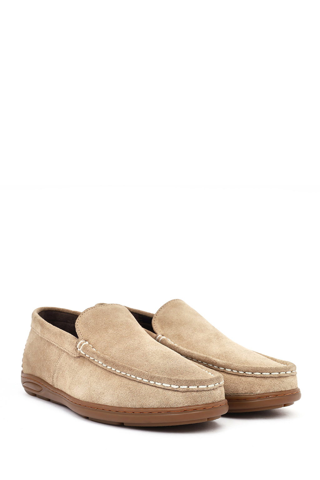 Erkek Vizon Süet Deri Casual Loafer