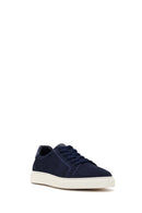 Erkek Lacivert Bağcıklı Süet Deri Sneaker | Derimod