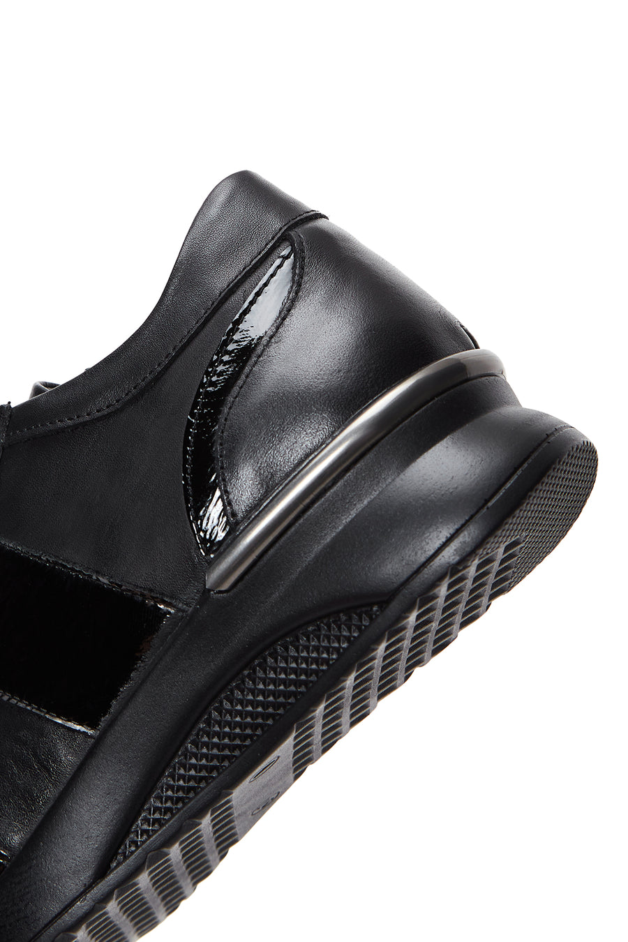 Women's Black Leather Sneaker