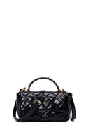 Woman Black Long-Strap Quilted Shoulder Bag | Derimod