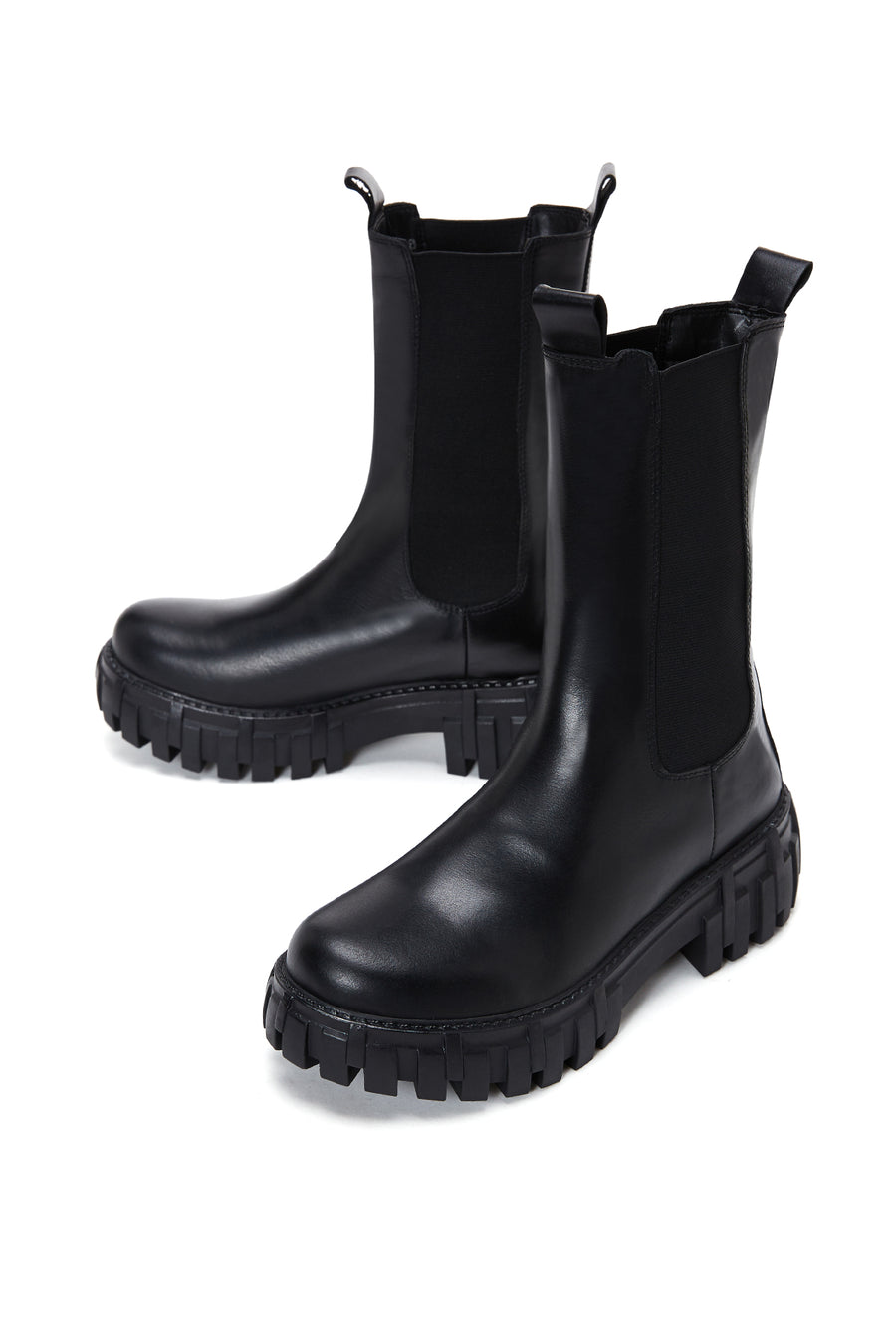Women's Black Leather Chelsea Boots