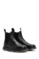 Men's Black Leather Casual Chelsea Boots | Derimod