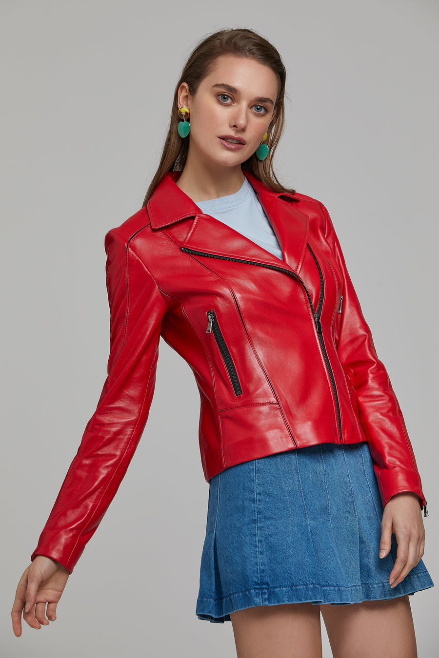 Kiara Women's Leather Jacket 21SGD5859U4 | Derimod