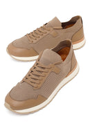 Male Mink Lace-Up Fabric Sneaker | Derimod