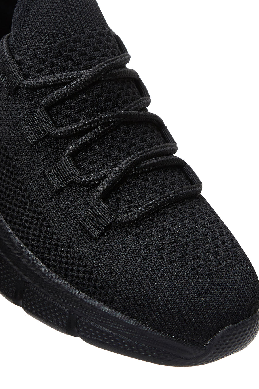 Women's Black Fabric Sneaker