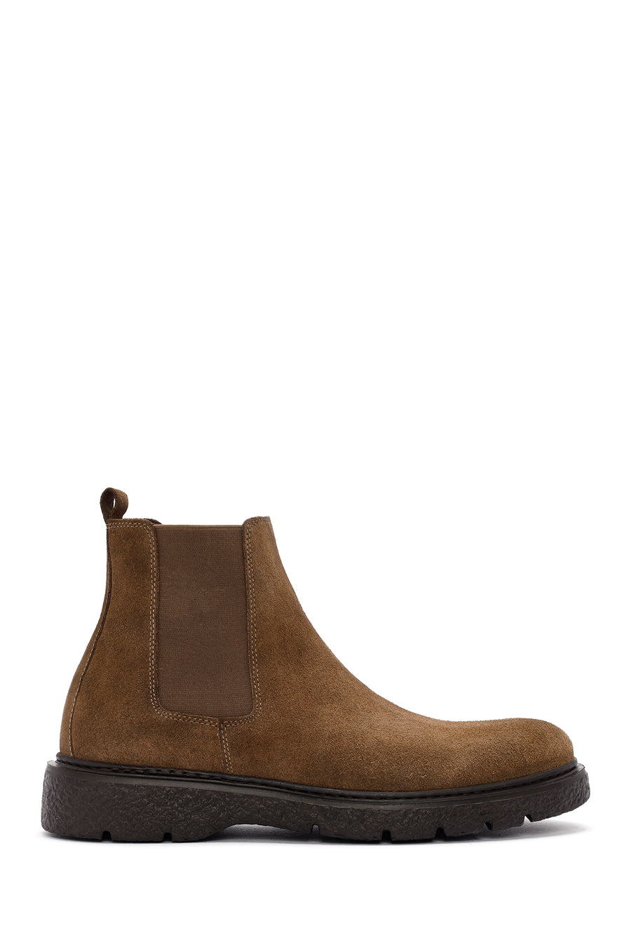 Men's Mink Suede Leather Chelsea Boots 25WFD632710 | Derimod