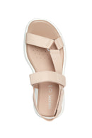 Geox Women's Beige Spherica Ec5w Flat Sandals | Derimod