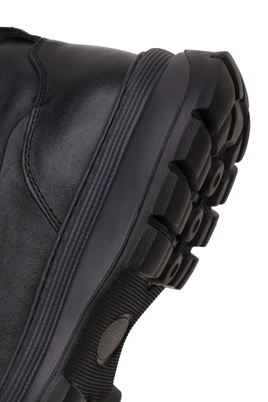 Male Khaki Lace-up Thick-soled Leather Casual Shoes