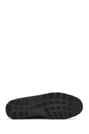 Women's Black Lurex Leather Comfort Loafer | Derimod