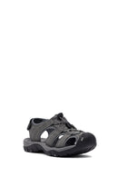 Erkek Gri Deri Outdoor Sandalet | Derimod