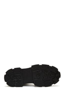 Women's Black Chunky Leather Chelsea Boots | Derimod